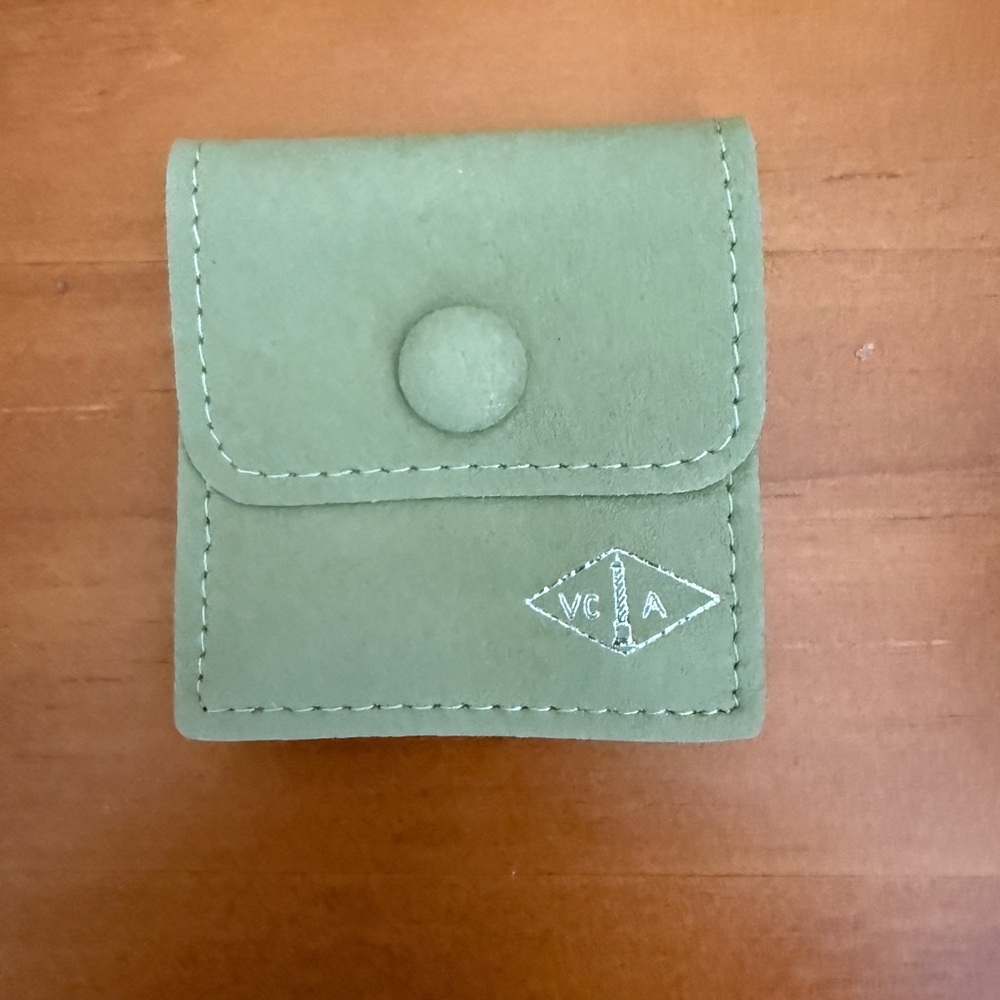 Van Cleef & Arpels Green Suede Ring Pouch